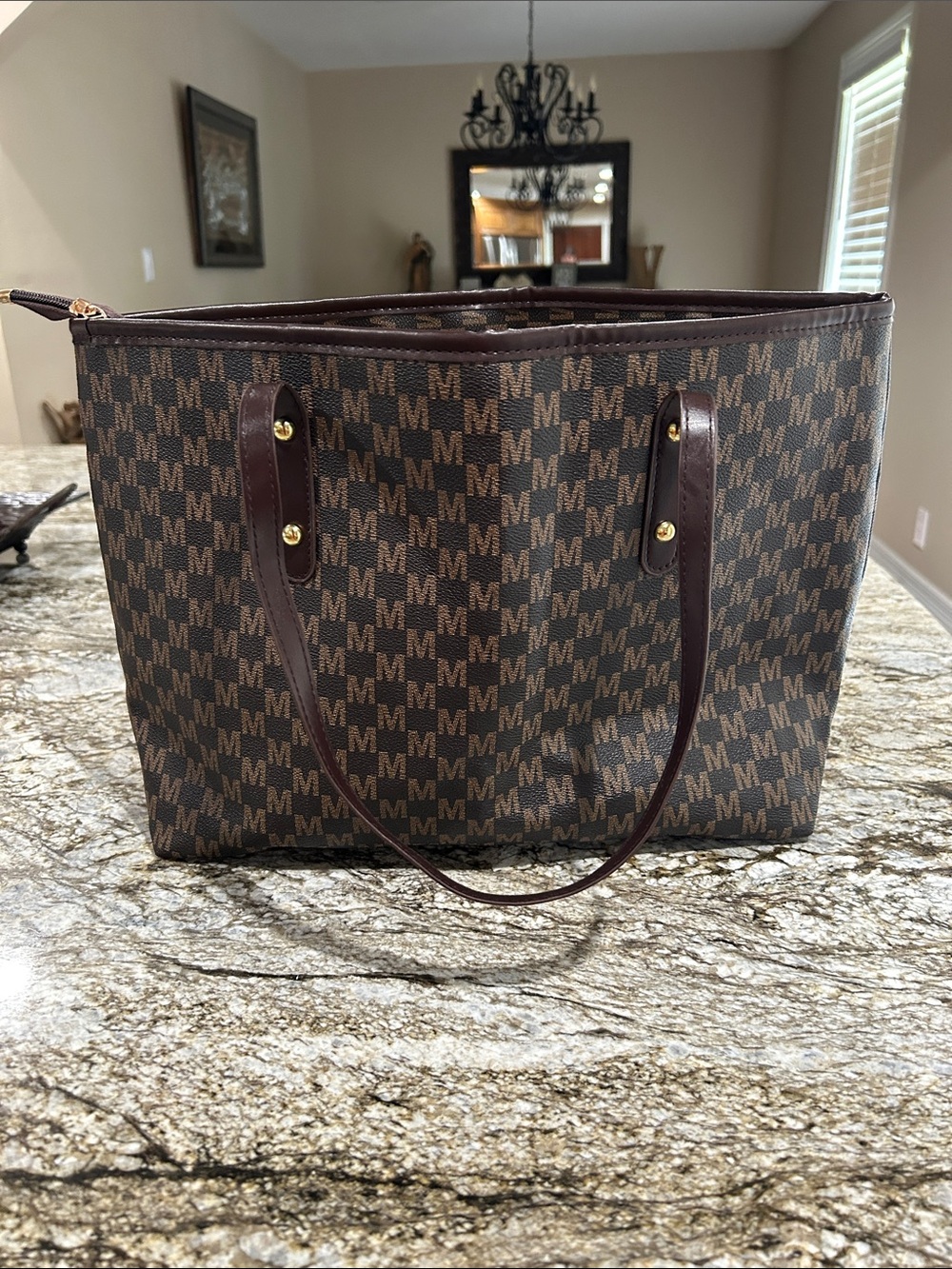 Michael Kors printed Brown Monogram Tote Bag